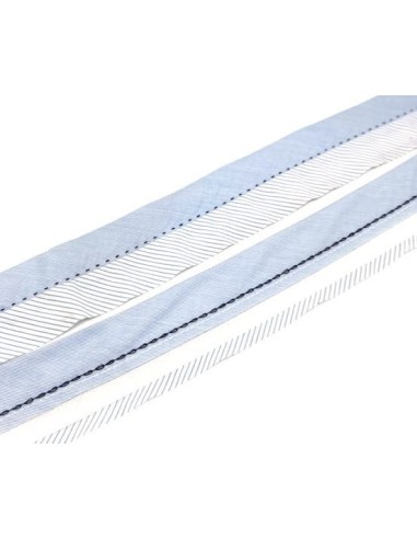 ReHausse de ceinture bleu ciel à rayure blanche pour pantalon, jupe