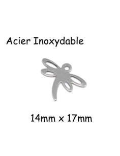 Petite breloque libellule en acier inoxydable pas chère