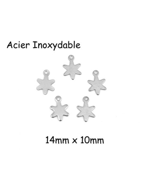 Breloque étoile en acier inoxydable pas chère