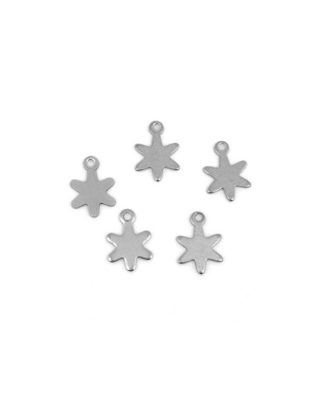 Petit pendentif étoile en acier inoxydable pour créations DIY