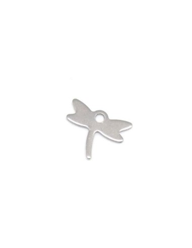 Libellule en acier inoxydable argenté pour création DIY