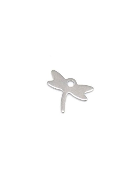 Libellule en acier inoxydable argenté pour création DIY