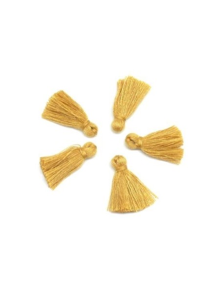 Petit pompon marron camel 2cm