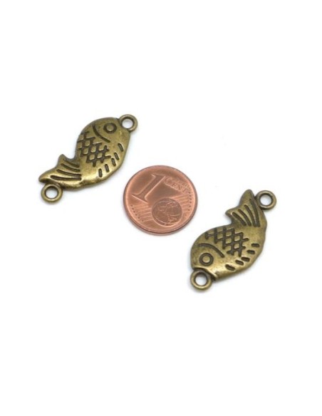 Poisson en métal bronze pas cher