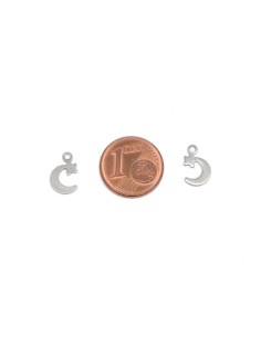 Mini breloques lune et étoile argenté en acier inoxydable 2