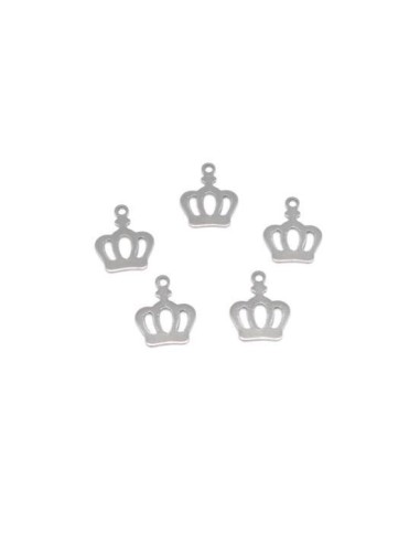 Pendentif couronne en acier inoxydable pas cher
