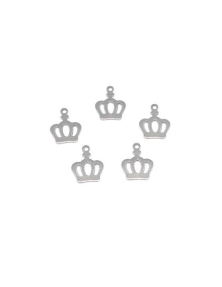Pendentif couronne en acier inoxydable pas cher