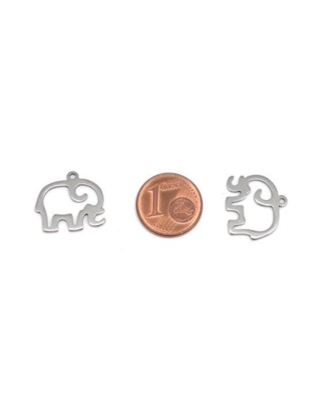 Pendentif éléphant argenté pas cher