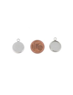 Pendentif pour cabochon de 12mm en acier inoxydable 2