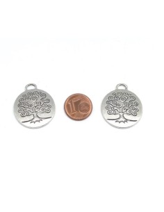 Pendentif arbre de vie argenté en métal 2