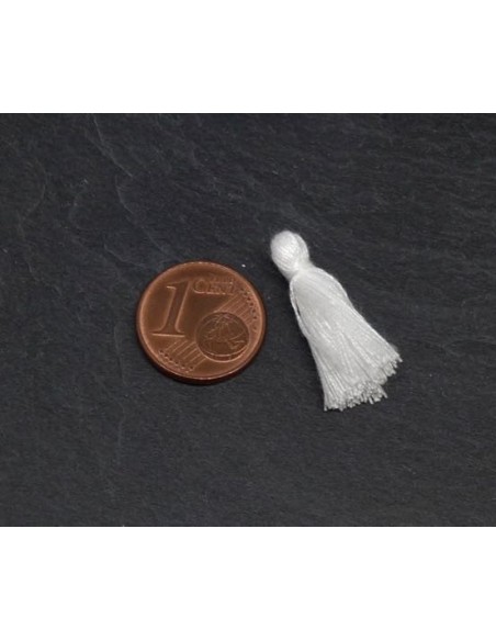 Petit pompon blanc 2cm pas cher