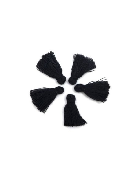 Petit pompon noir 2cm pas cher