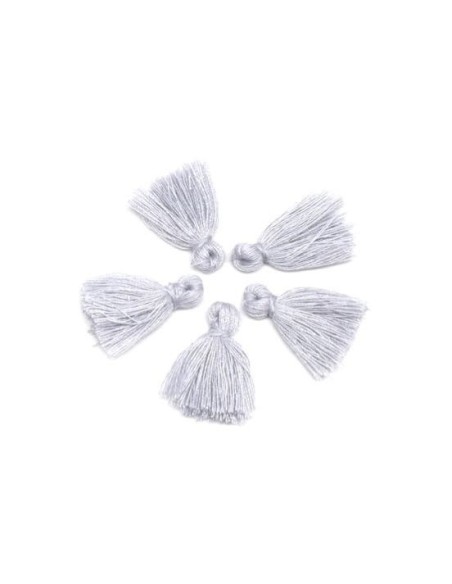 Petit pompon gris bleuté pas cher