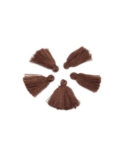 Petit pompon marron châtaigne 2cm pas cher