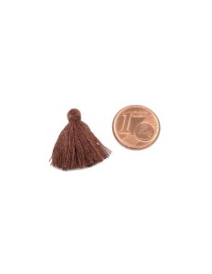 Petit pompon marron châtaigne 2cm pas cher 2