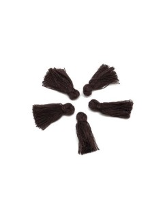 Petit pompon marron foncé 2cm
