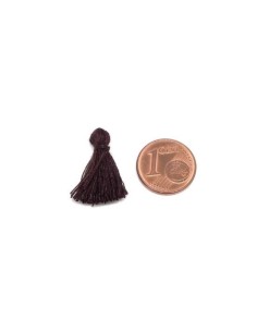 Petit pompon marron foncé 2cm 2