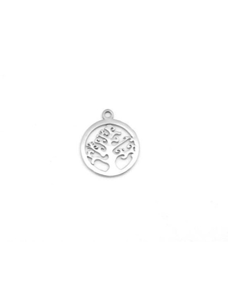 Pendentif arbre de vie argenté pas cher
