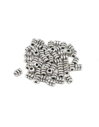 Perle tube argenté pas cher pour bracelet wrap