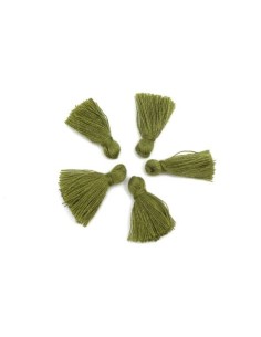 Petit pompon vert olive 2cm