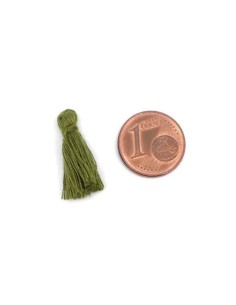 Petit pompon vert olive 2cm 2