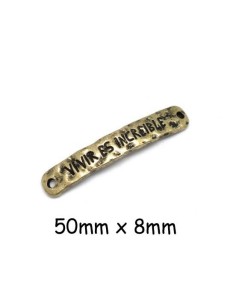 Demi jonc doré inscrit Vivir es Increible pas cher