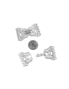 Fermoir à clip en métal argenté pour bracelet à 5 rangs 2
