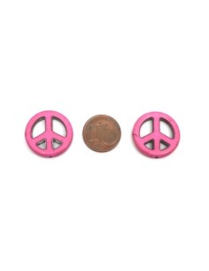 Peace and Love rose 20mm style "Howlite" pas cher 2