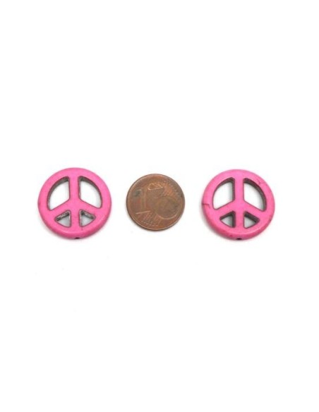 Perle connecteur Peace and Love pas chère