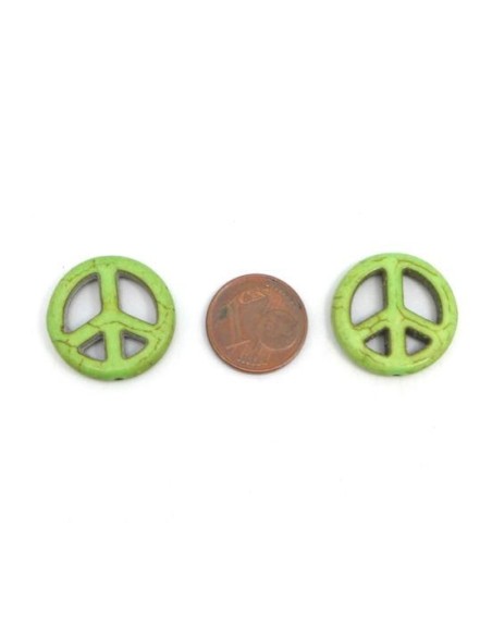Peace and Love vert amande 20mm pas cher Peace and Love vert amande 20mm pas cher