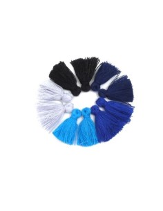Petits pompons bleu pas cher