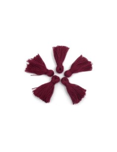Petit pompon rouge bordeaux 2cm