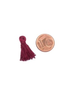 Petit pompon rouge bordeaux 2cm 2