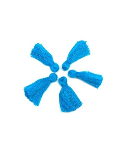 Petit pompon bleu de 2cm