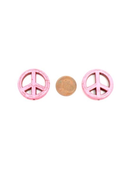 Peace and Love rose pâle 25mm pas cher Peace and Love rose pâle 25mm pas cher