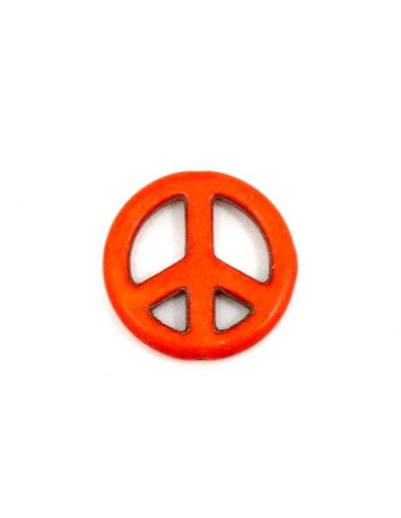 Perle Peace and Love pas chère orange Perle Peace and Love pas chère orange