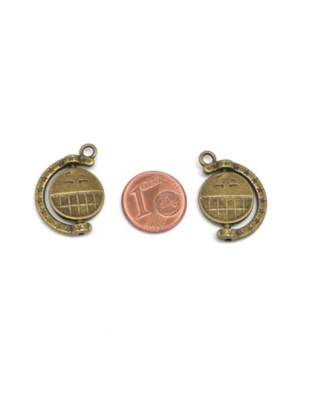 Pendentif monde bronze pas cher
