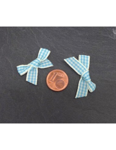 Petit noeud vichy bleu pas cher