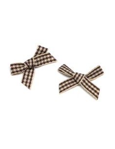 Petit noeud vichy marron et beige pas cher