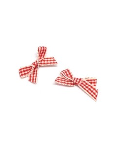 Petit noeud vichy rouge et écru