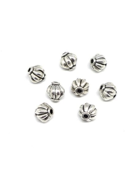 Toupie argenté en métal strié pas chère