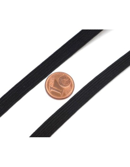  Tresse élastique 8mm noir