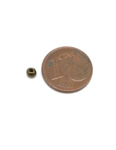Petite perle ronde 3mm bronze en métal lisse 2