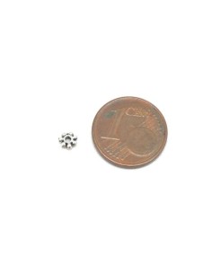 Mini perle intercalaire petite boule argenté en métal 2