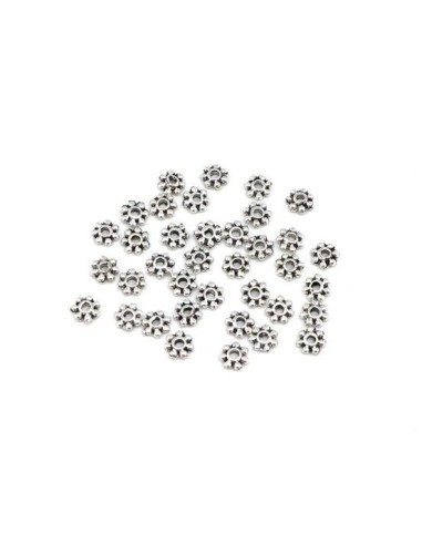 Mini rondelle argenté pour création de bracelet pas chère