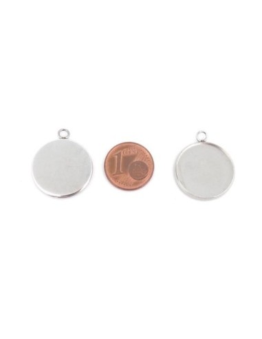 Support en acier inoxydable pour cabochon 18mm pas cher