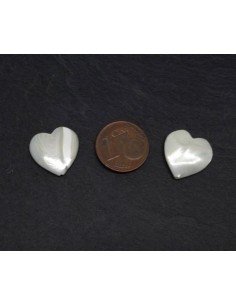 Perle coeur nacre 14mm pour bracelet 2