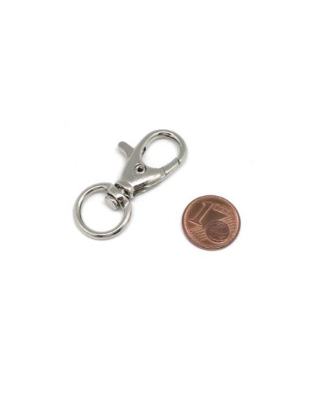Mousqueton pour porte clé argenté pas cher