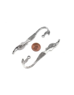 Marque page sirène à personaliser argenté en métal 8cm 2