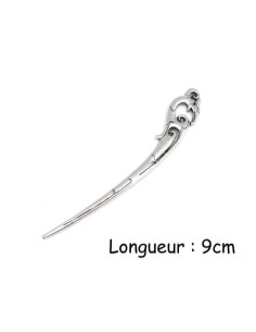 Marque page oiseau argenté en métal à personnaliser 9cm